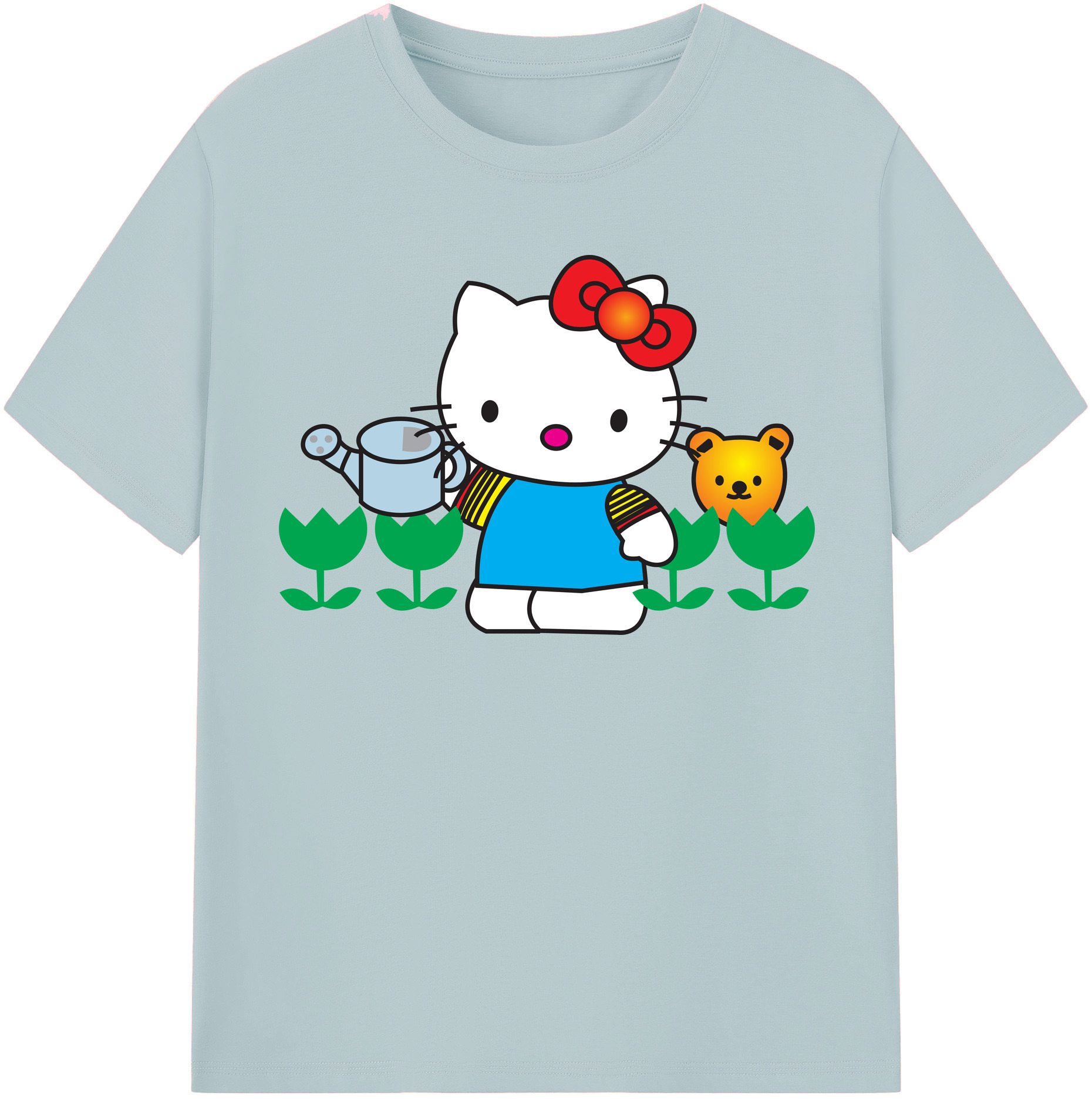 （画像用） Hello Kitty ハローキティ 綿100％半袖Tシャツ（フロントプリント）
